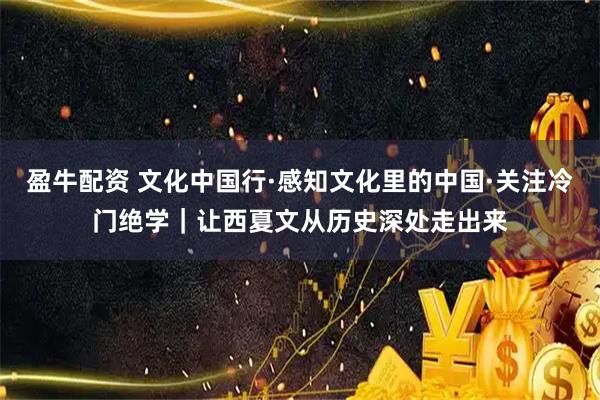 盈牛配资 文化中国行·感知文化里的中国·关注冷门绝学｜让西夏文从历史深处走出来