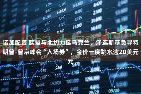 诺加配资 欧盟与北约力挺乌克兰，泽连斯基急寻特朗普-普京峰会“入场券”，金价一度跳水逾20美元