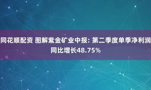 同花顺配资 图解紫金矿业中报: 第二季度单季净利润同比增长48.75%