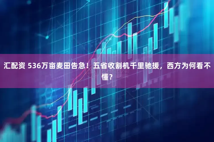 汇配资 536万亩麦田告急!五省收割机千里驰援,西方为何看不懂?